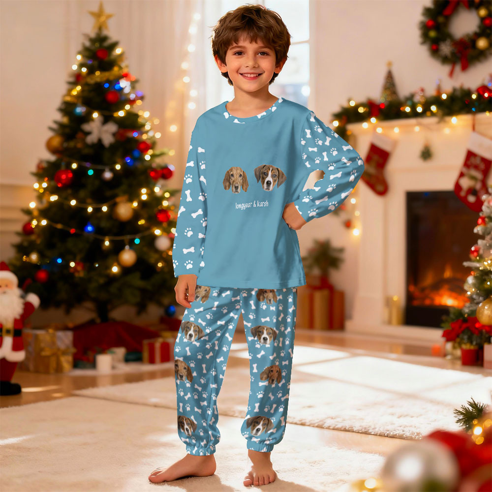 Custom Photo Pet Faces - Gift For Dog Lovers, Cat Lovers - Personalized Unisex Pajamas Set Pajamas For Family - 