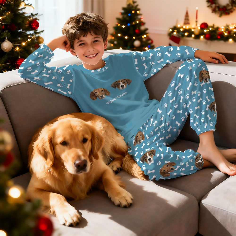 Custom Photo Pet Faces - Gift For Dog Lovers, Cat Lovers - Personalized Unisex Pajamas Set Pajamas For Family - 