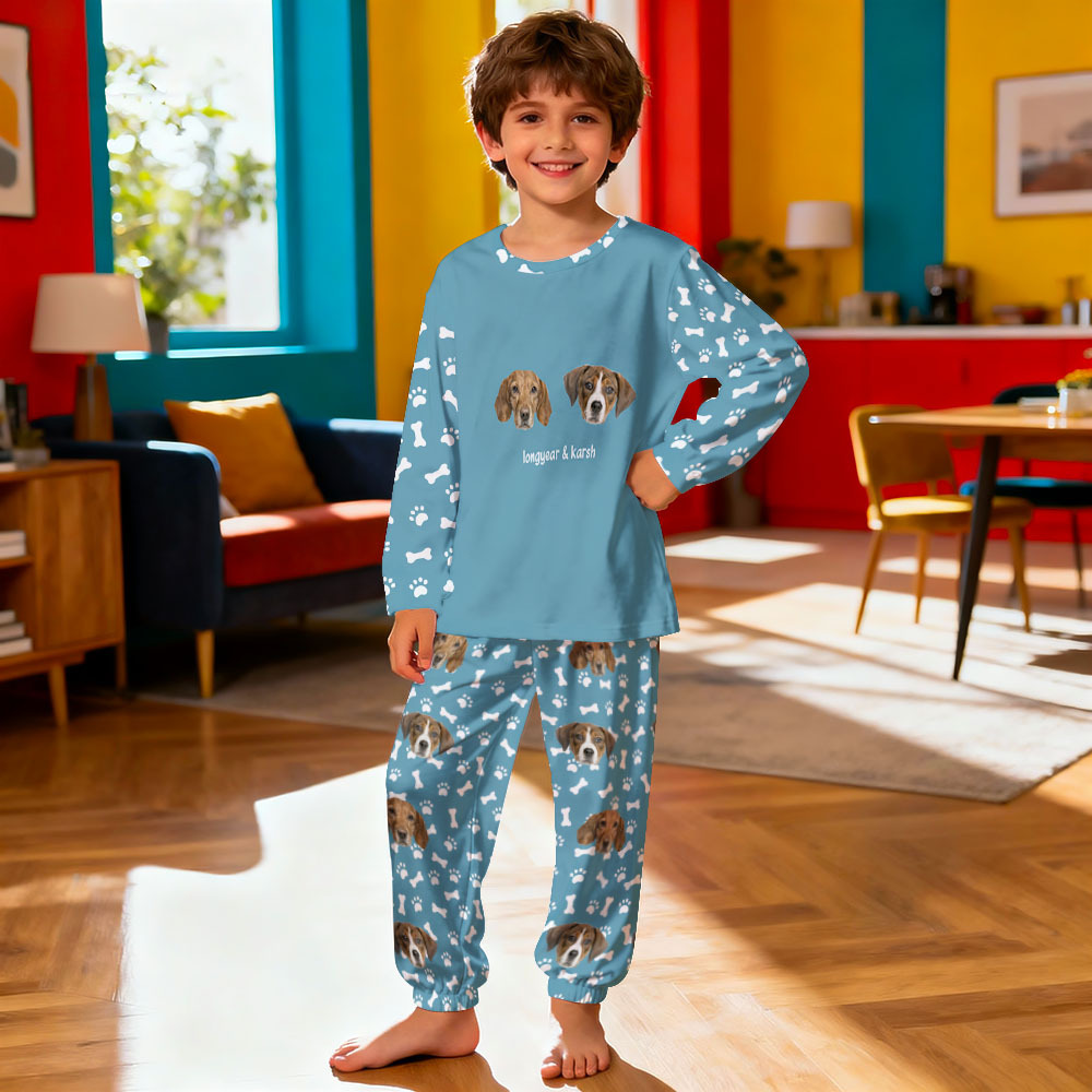 Custom Photo Pet Faces - Gift For Dog Lovers, Cat Lovers - Personalized Unisex Pajamas Set Pajamas For Family - 