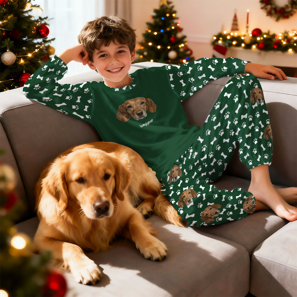 Custom Photo Pet Faces - Gift For Dog Lovers, Cat Lovers - Personalized Unisex Pajamas Set Pajamas For Family - 