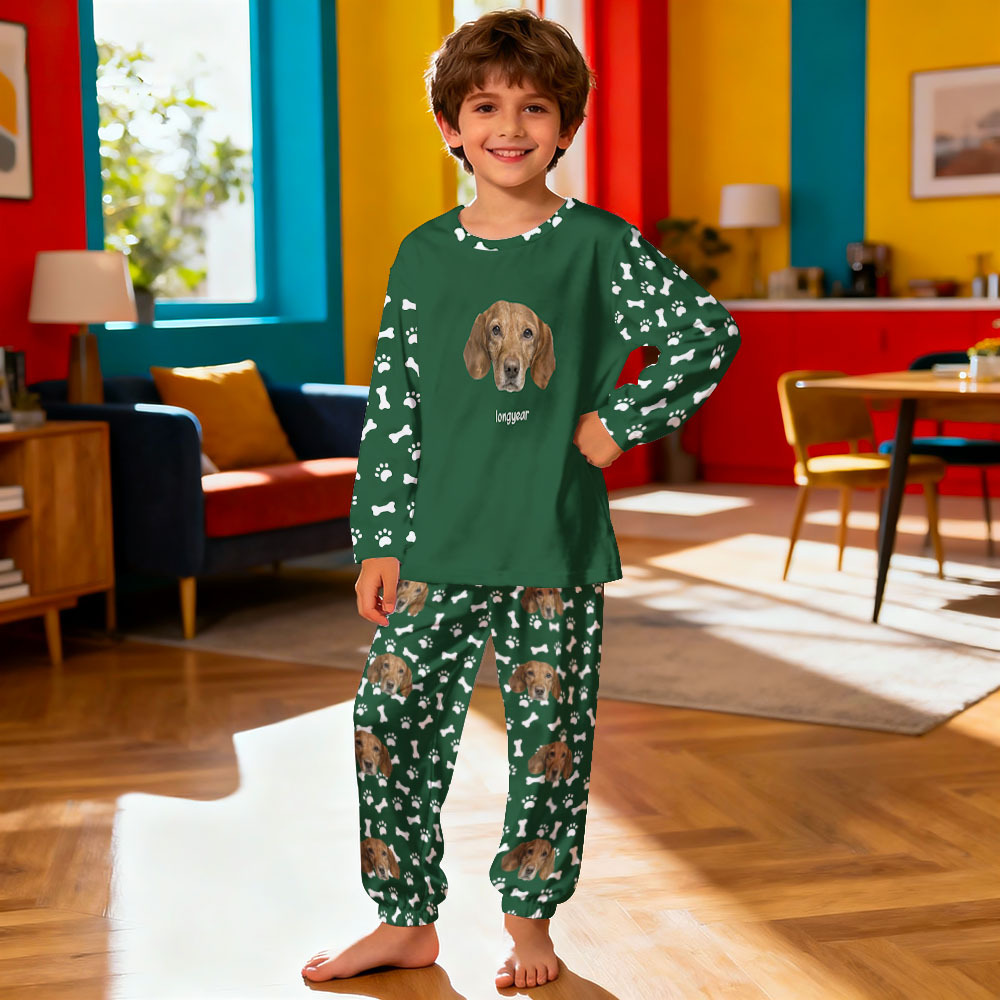 Custom Photo Pet Faces - Gift For Dog Lovers, Cat Lovers - Personalized Unisex Pajamas Set Pajamas For Family - 