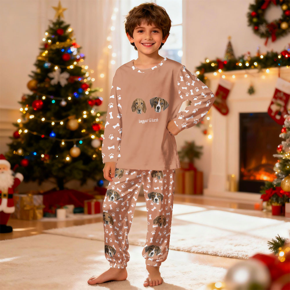 Custom Photo Pet Faces - Gift For Dog Lovers, Cat Lovers - Personalized Unisex Pajamas Set Pajamas For Family - 