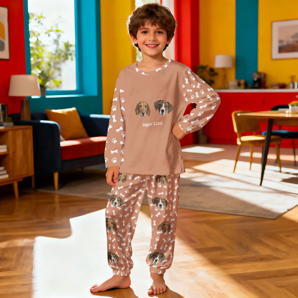 Custom Photo Pet Faces - Gift For Dog Lovers, Cat Lovers - Personalized Unisex Pajamas Set Pajamas For Family - 