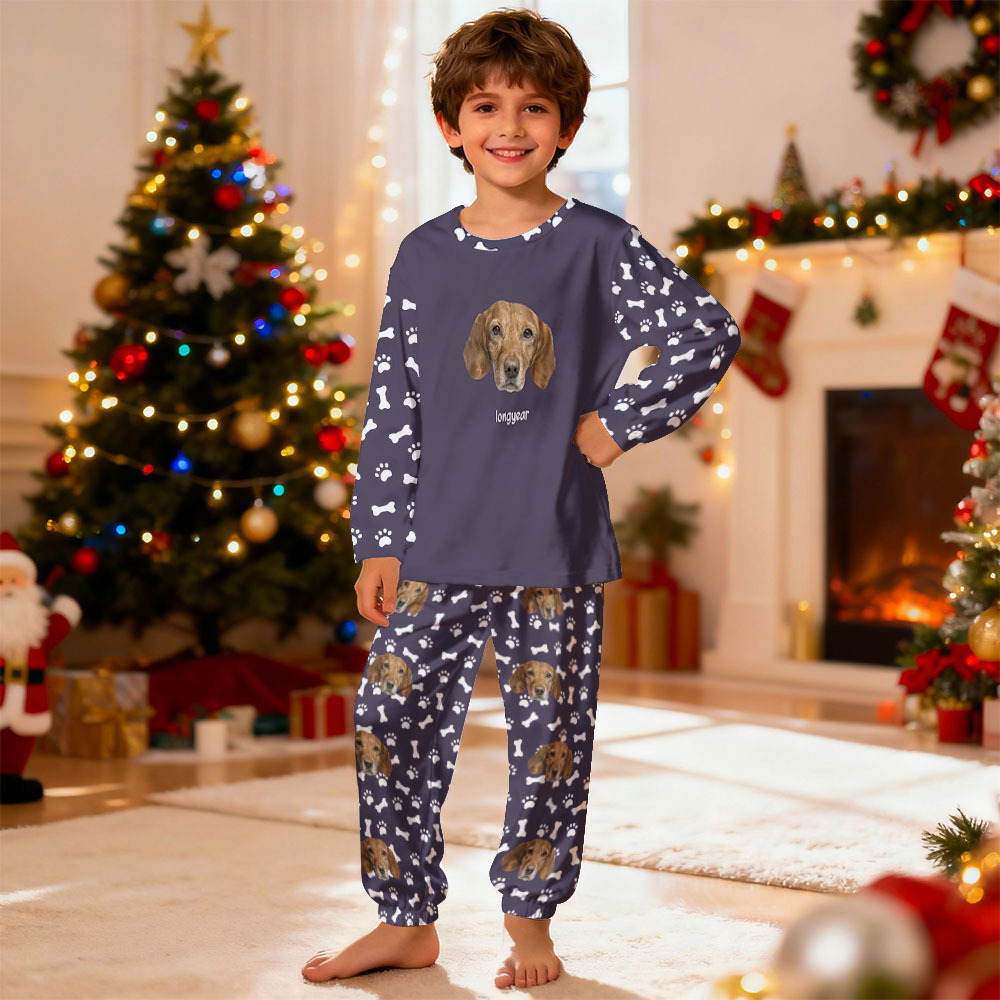 Custom Photo Pet Faces - Gift For Dog Lovers, Cat Lovers - Personalized Unisex Pajamas Set Pajamas For Family - 