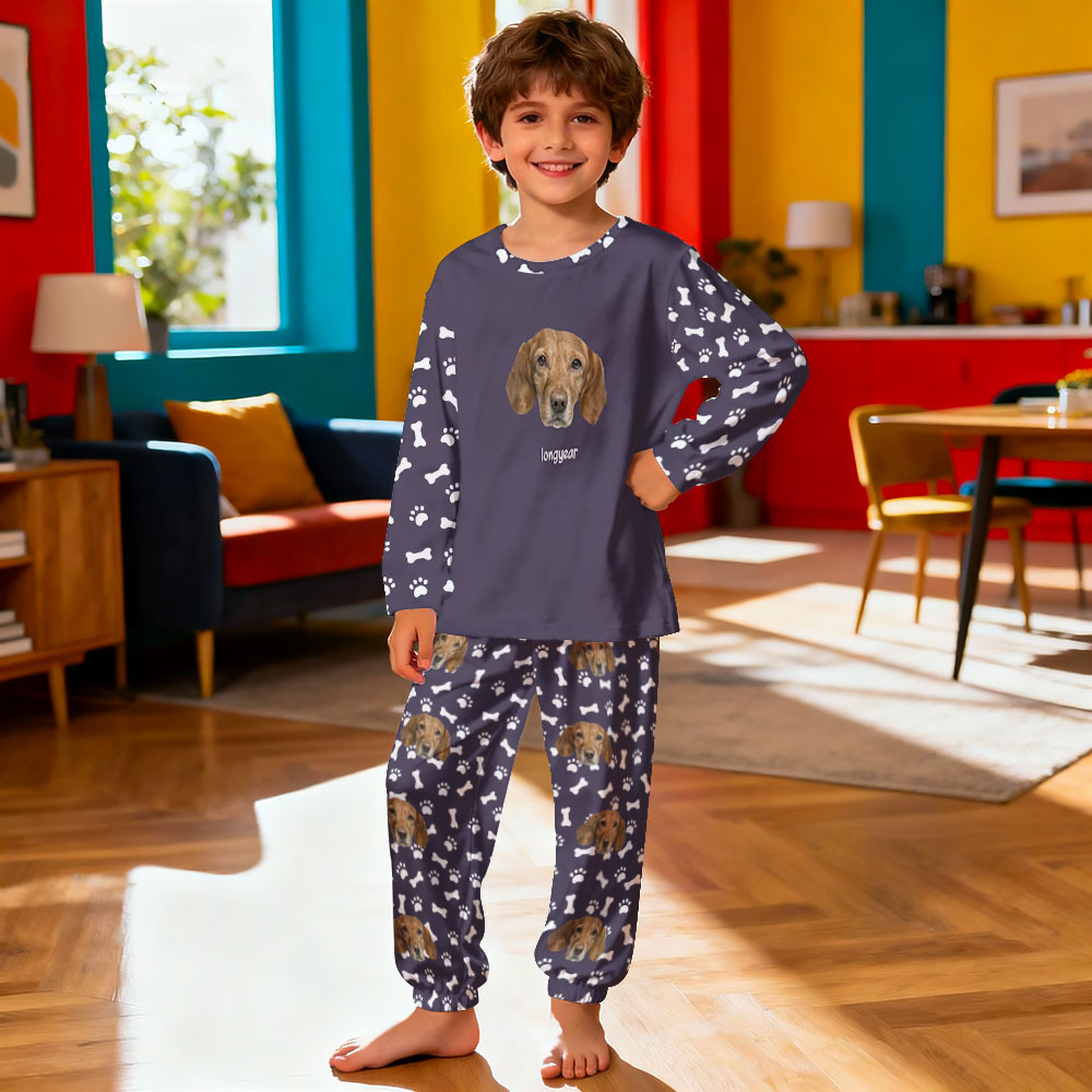 Custom Photo Pet Faces - Gift For Dog Lovers, Cat Lovers - Personalized Unisex Pajamas Set Pajamas For Family - 