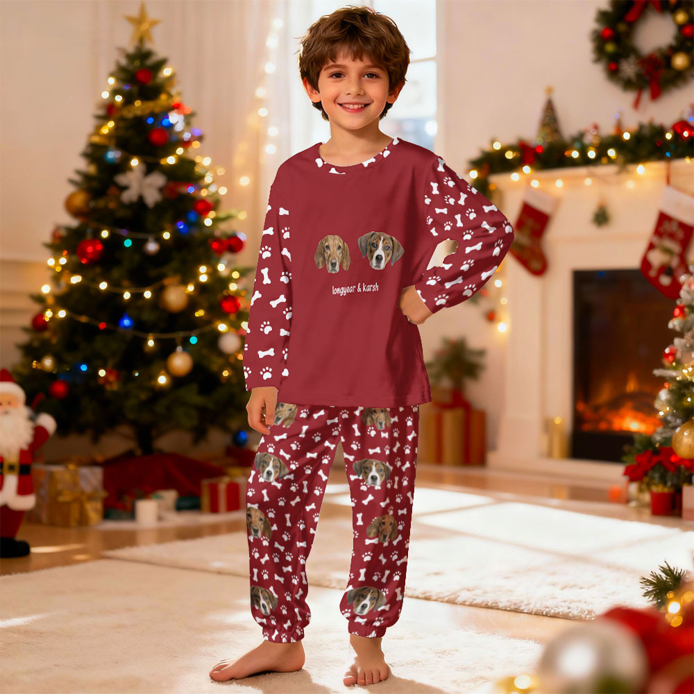 Custom Photo Pet Faces - Gift For Dog Lovers, Cat Lovers - Personalized Unisex Pajamas Set Pajamas For Family - 