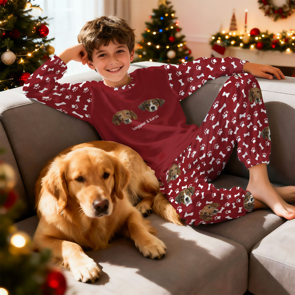Custom Photo Pet Faces - Gift For Dog Lovers, Cat Lovers - Personalized Unisex Pajamas Set Pajamas For Family - 