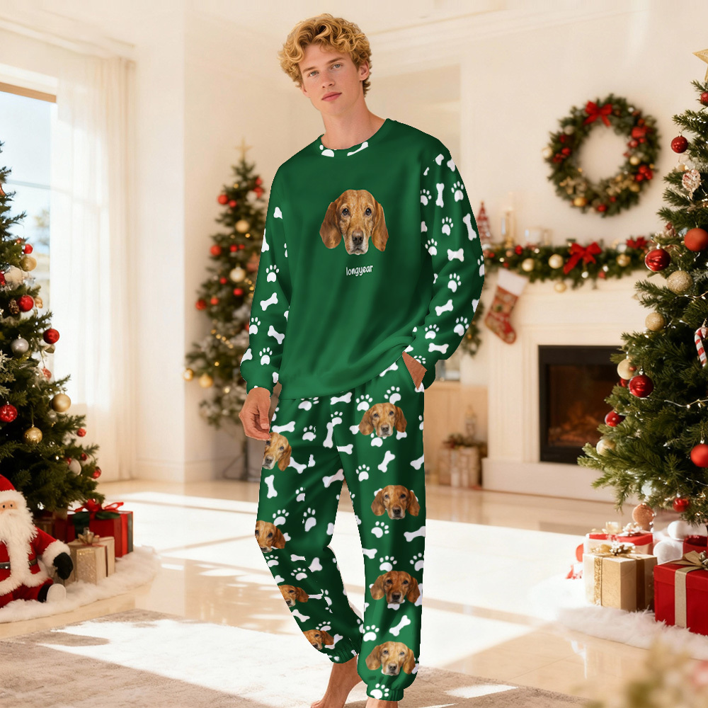 Custom Photo Pet Faces - Gift For Dog Lovers, Cat Lovers - Personalized Unisex Pajamas Set Pajamas For Family - 