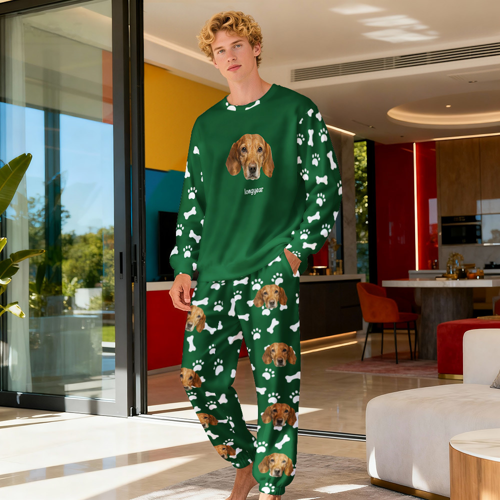 Custom Photo Pet Faces - Gift For Dog Lovers, Cat Lovers - Personalized Unisex Pajamas Set Pajamas For Family - 