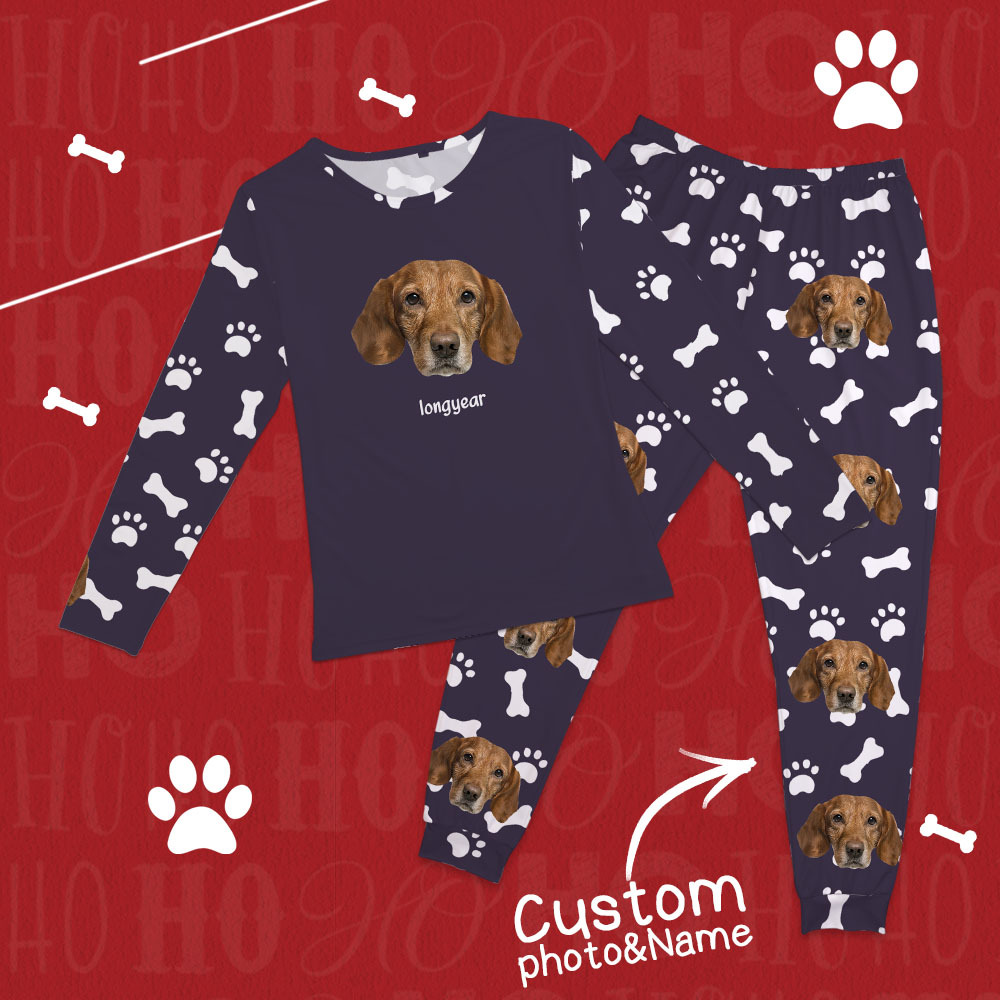 Custom Photo Pet Faces - Gift For Dog Lovers, Cat Lovers - Personalized Unisex Pajamas Set Pajamas For Family - 
