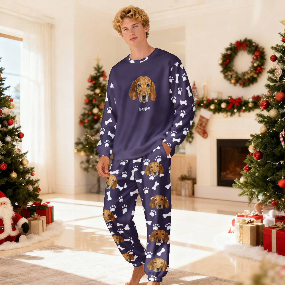 Custom Photo Pet Faces - Gift For Dog Lovers, Cat Lovers - Personalized Unisex Pajamas Set Pajamas For Family - 