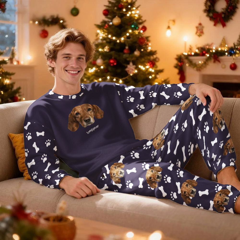 Custom Photo Pet Faces - Gift For Dog Lovers, Cat Lovers - Personalized Unisex Pajamas Set Pajamas For Family - 