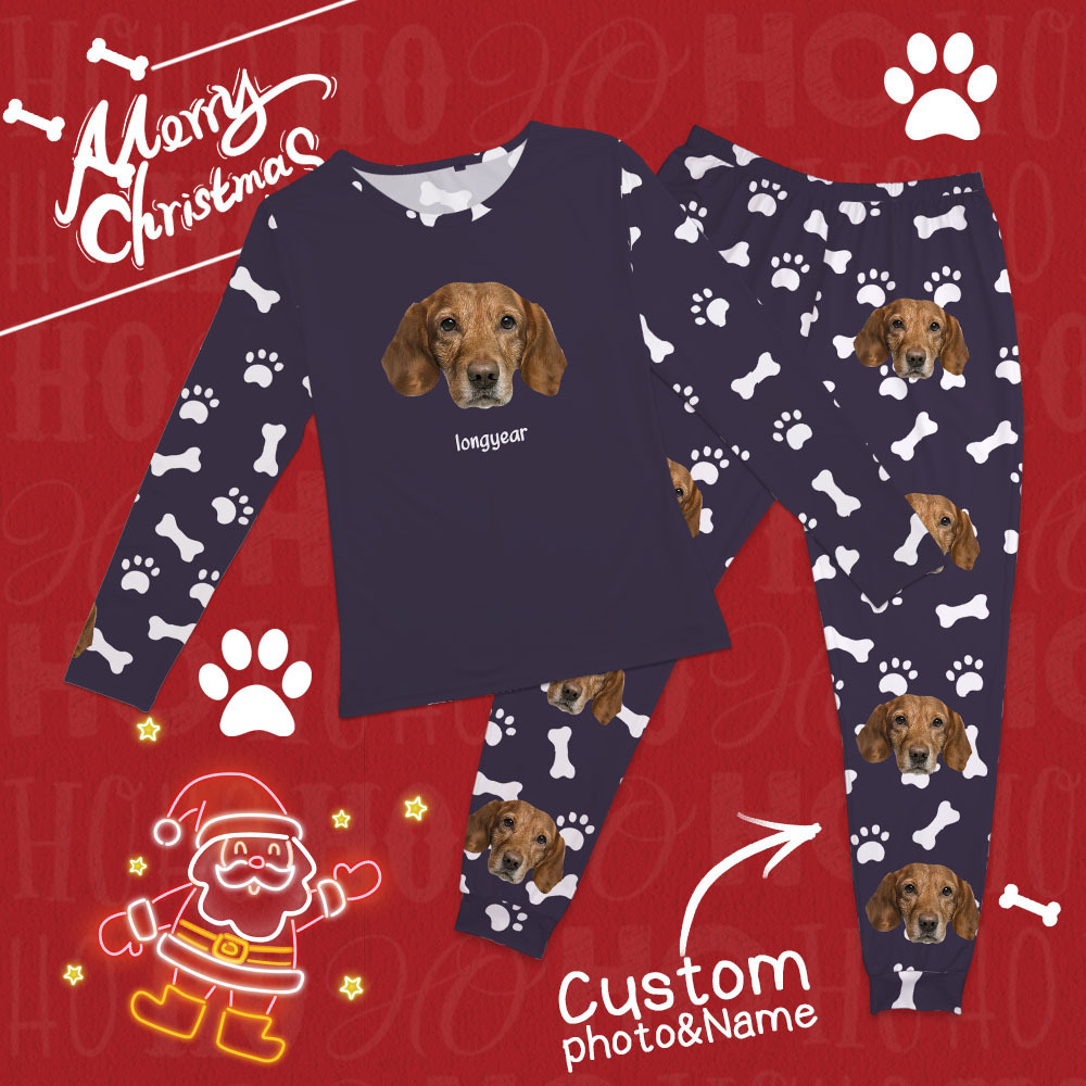Custom Photo Pet Faces - Gift For Dog Lovers, Cat Lovers - Personalized Unisex Pajamas Set Pajamas For Family - 