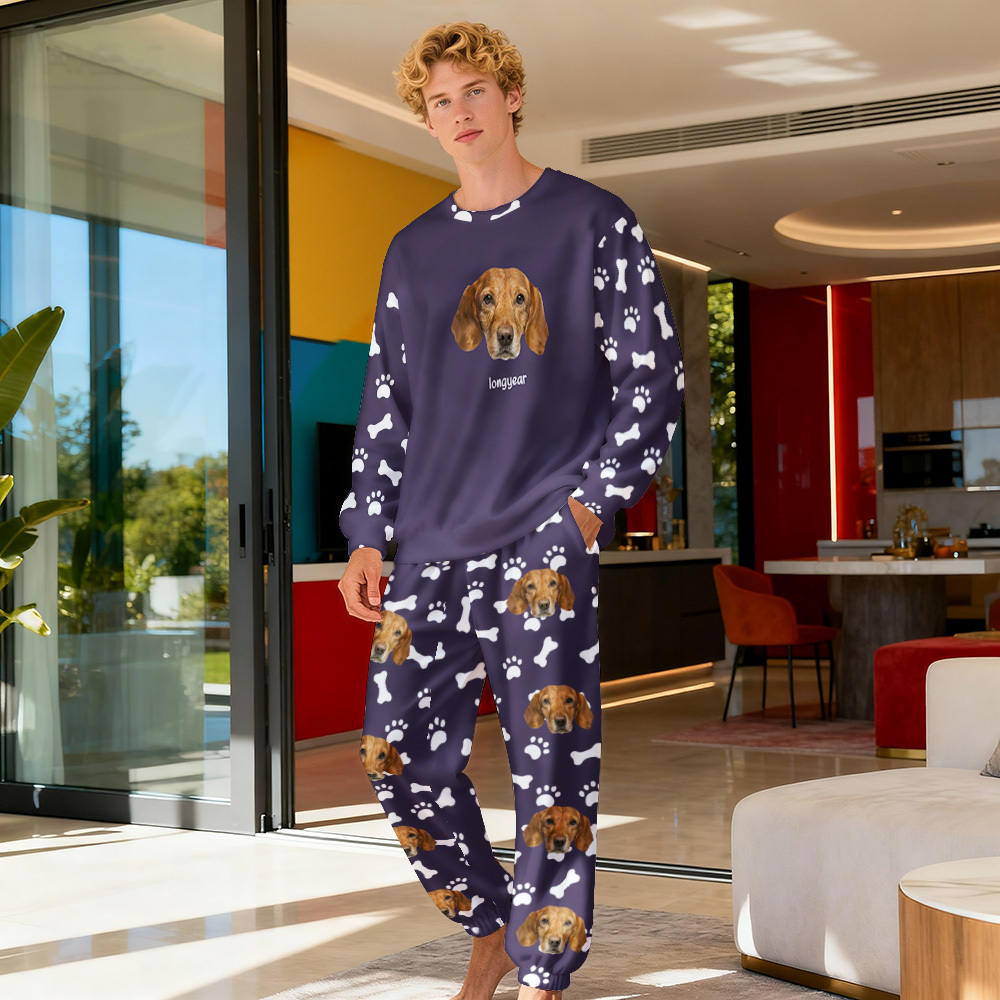 Custom Photo Pet Faces - Gift For Dog Lovers, Cat Lovers - Personalized Unisex Pajamas Set Pajamas For Family - 