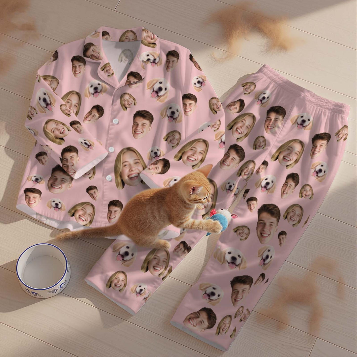 Custom Face Pajama Set,Christmas Pajamas,Personalized Photo Pajamas,Men Women Pajamas Bridal Party Birthday Anniversary Day Gifts,dog gifts - 