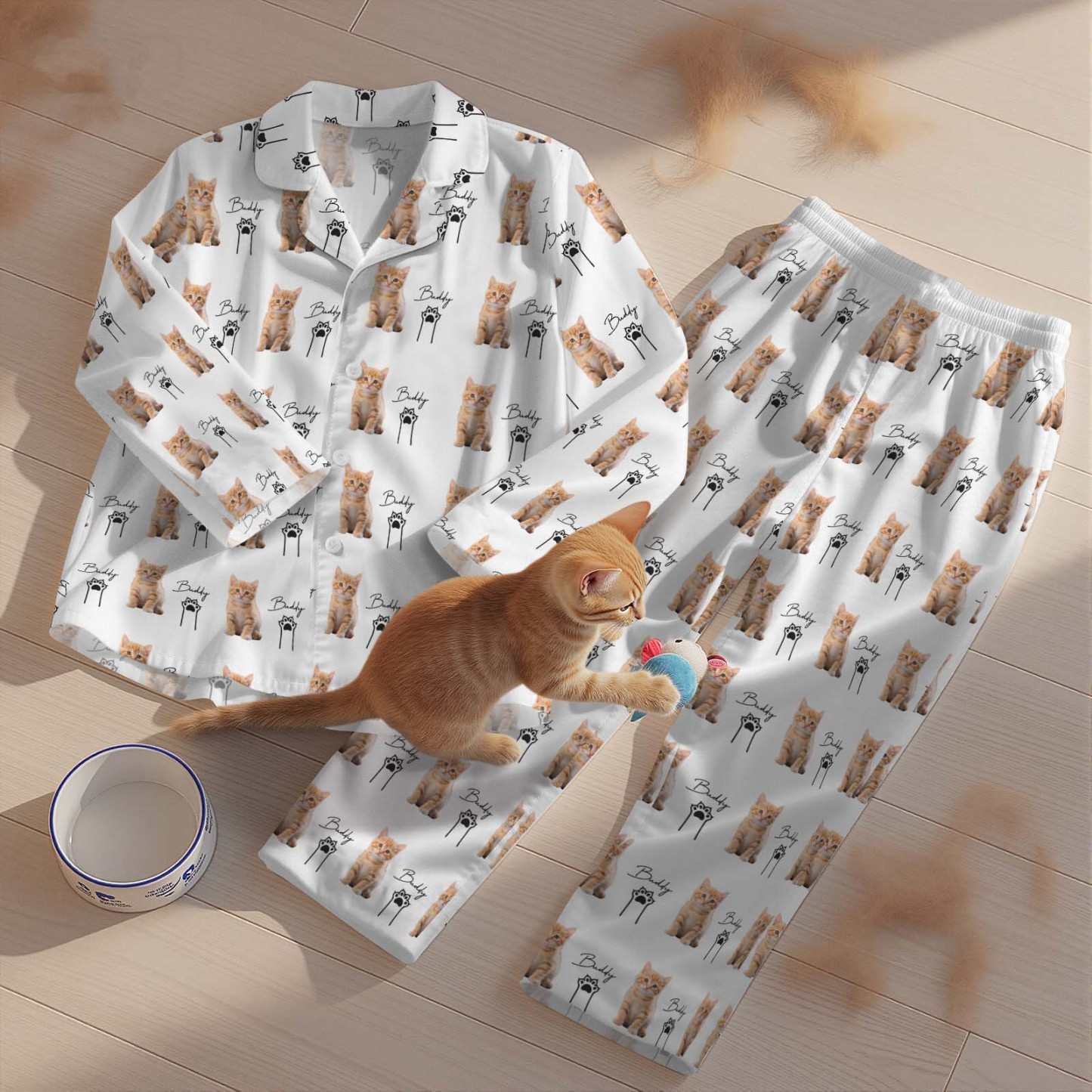 Personalized Family Pajamas, Dog Portrait, Pet Lover Gift, Pajamas Women, Pet Photo Pajamas, Memorial Gift, Gift for Her, Gift for Him - 