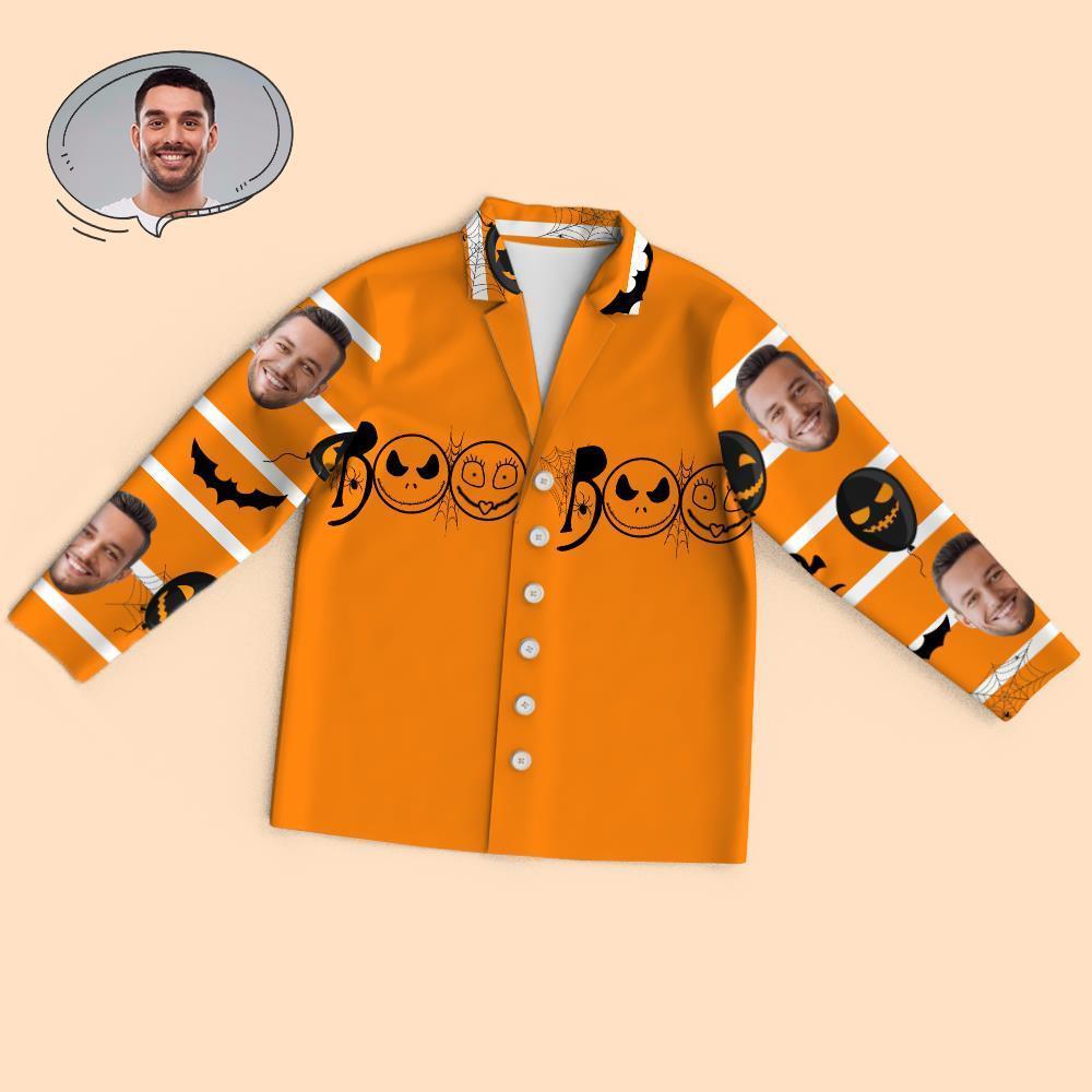 Custom Face Spider Bat Halloween Pajamas - 