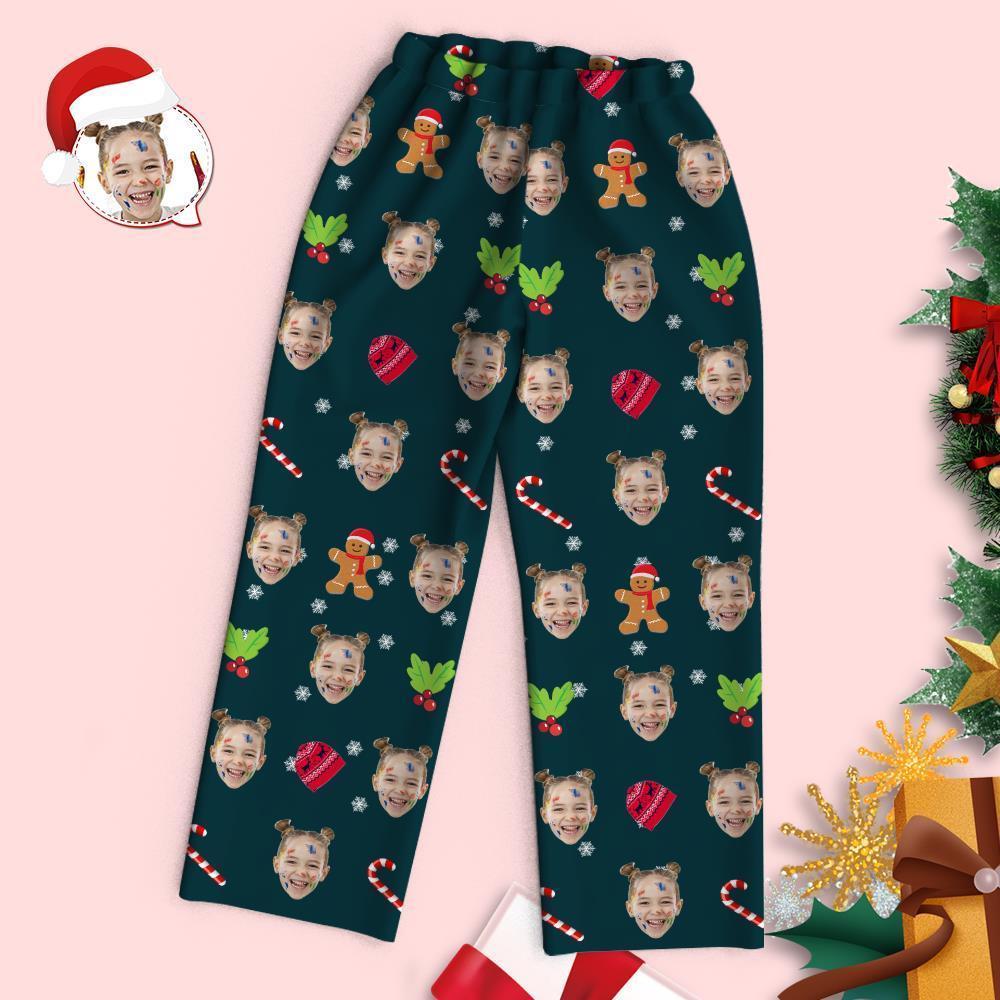 Custom Face Christmas Pajamas Gingerbread Man - 