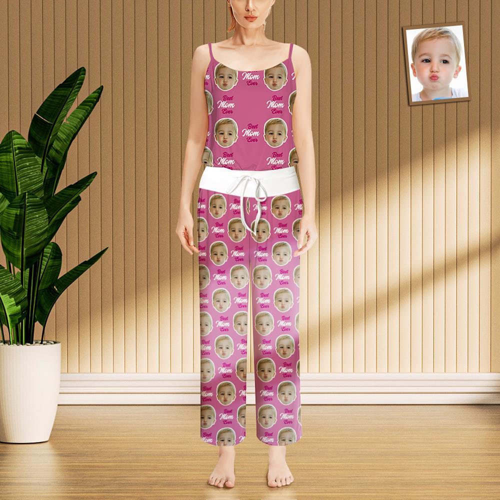 Custom Face Sleepwear Ladies Loose Wide-leg Pants Best Mom Pajama - 