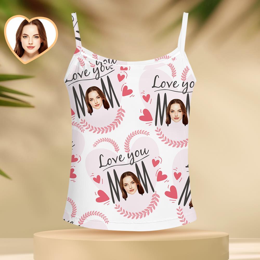 Custom Face Sleepwear Ladies Loose Wide-leg Pants Mother's Day Pajama - Love You Mom - 