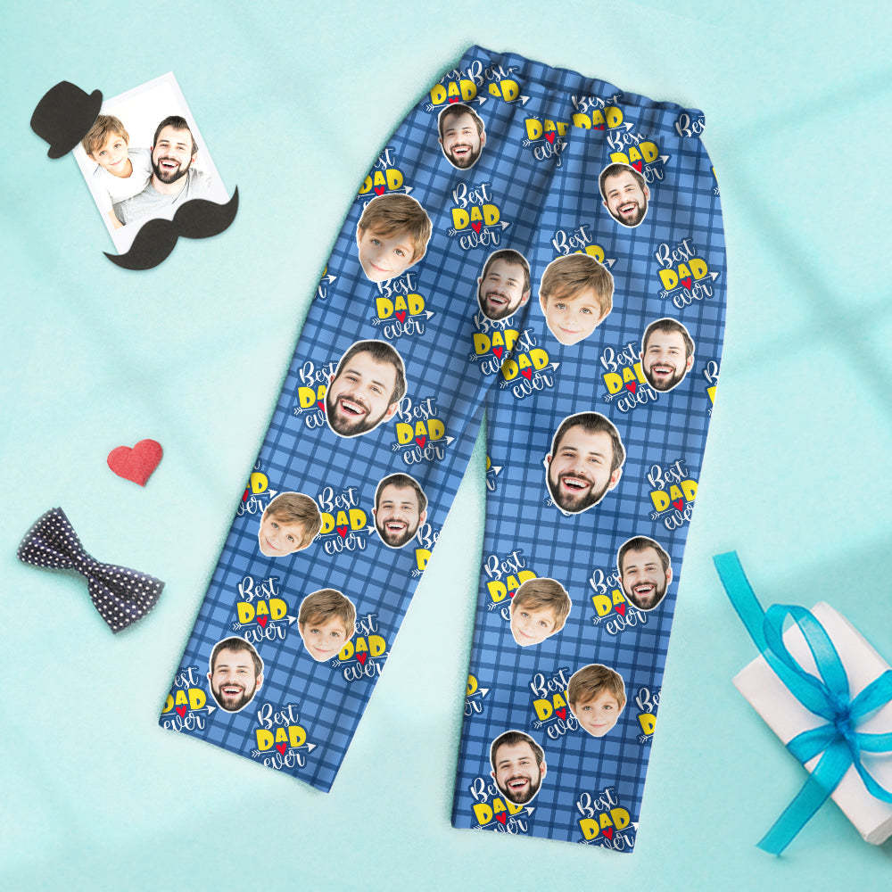 Custom Face Father's Day Pajamas - Best Dad Ever - 