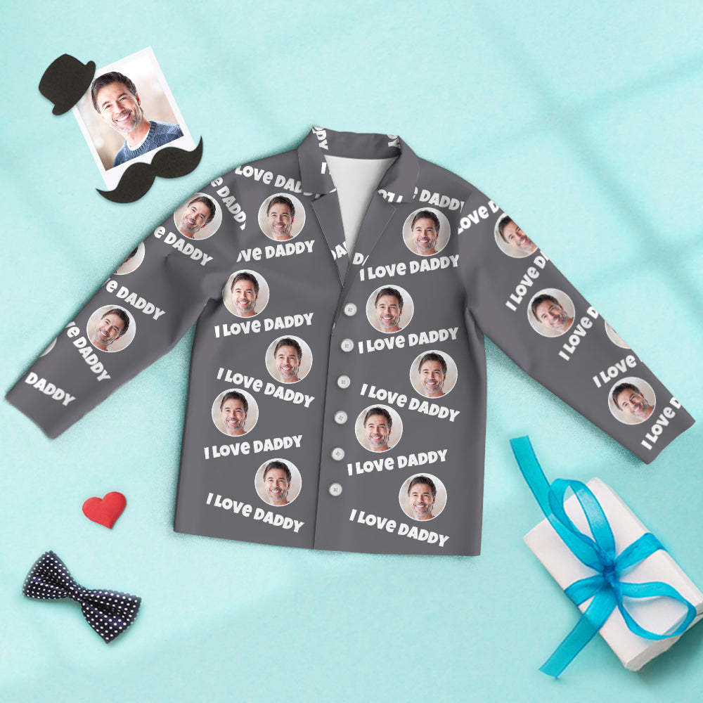 Custom Photo Father's Day Pajamas We Love Daddy - 