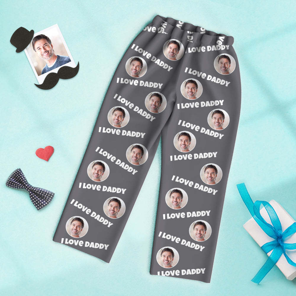 Custom Photo Father's Day Pajamas We Love Daddy - 