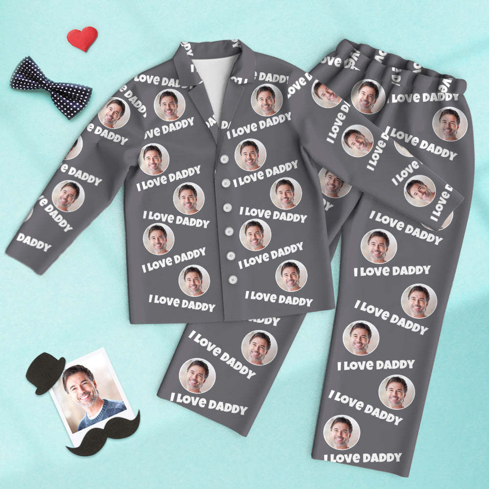 Custom Photo Father's Day Pajamas We Love Daddy - 
