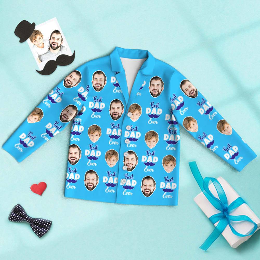 Custom Face Beard Pajamas Best Dad Ever Father's Day Gifts - 