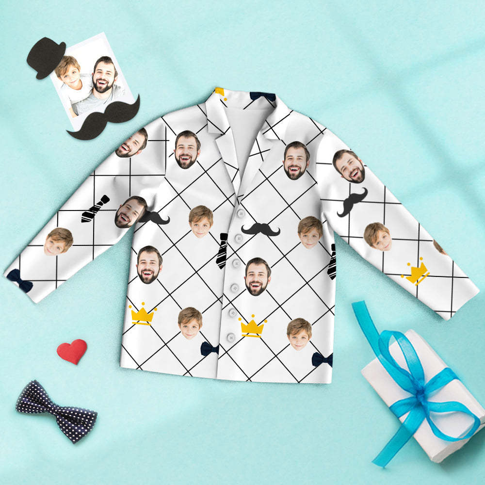 Custom Face Plaid Pajamas Beard Pattern Father's Day Gifts - 