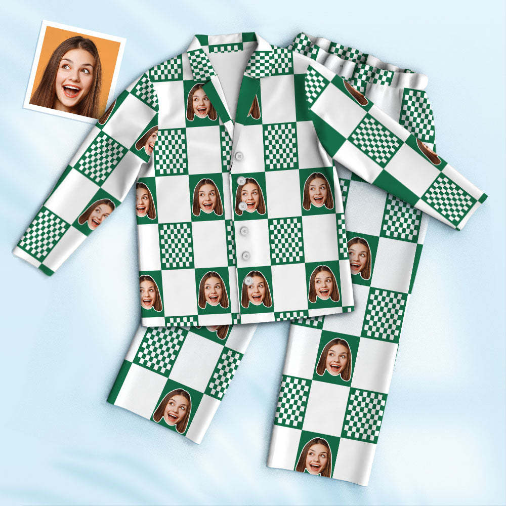 Custom Photo Face Pajama Funny Lattice Comfortable Gifts - 