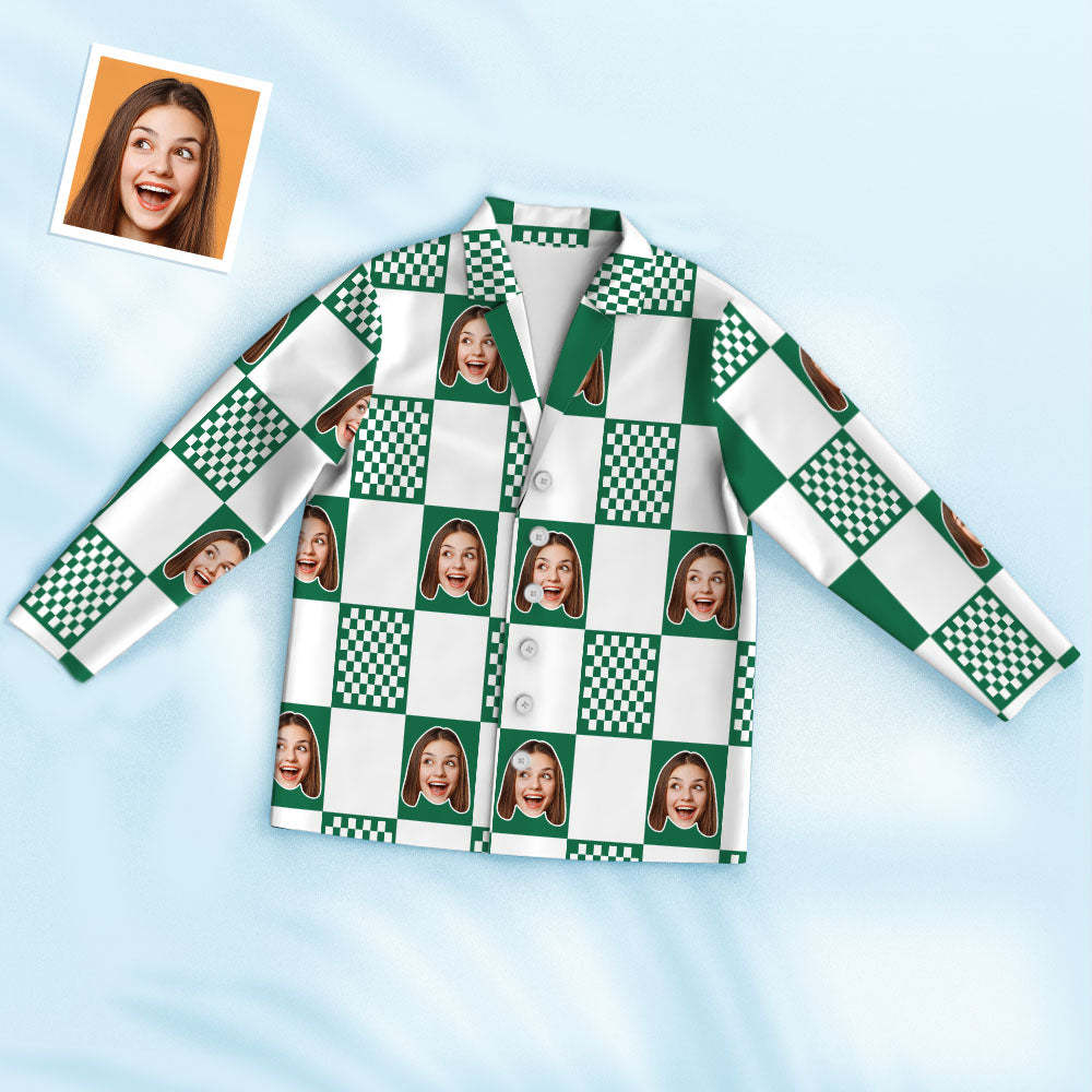 Custom Photo Face Pajama Funny Lattice Comfortable Gifts - 