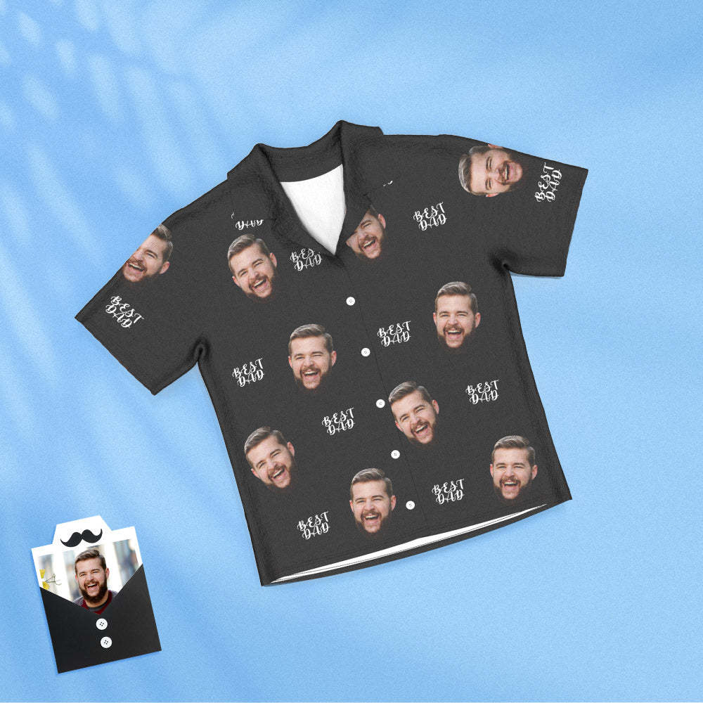 Custom Face Short Sleeved Pajamas Personalized Photo Sleepwear Women Men Pajamas Best Dad Father's Day Gifts - 