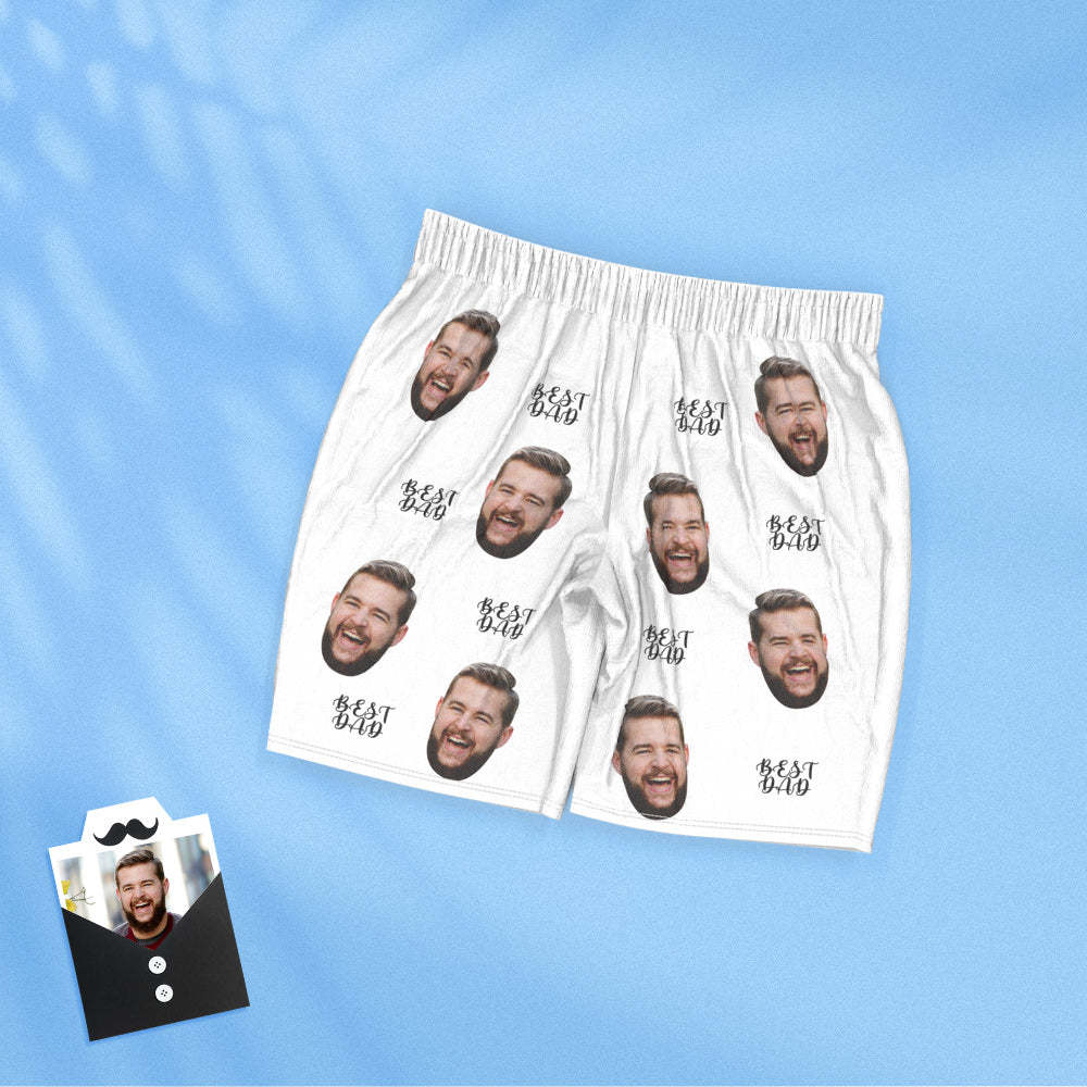 Custom Face Short Sleeved Pajamas Personalized Photo Sleepwear Women Men Pajamas Best Dad Father's Day Gifts - 