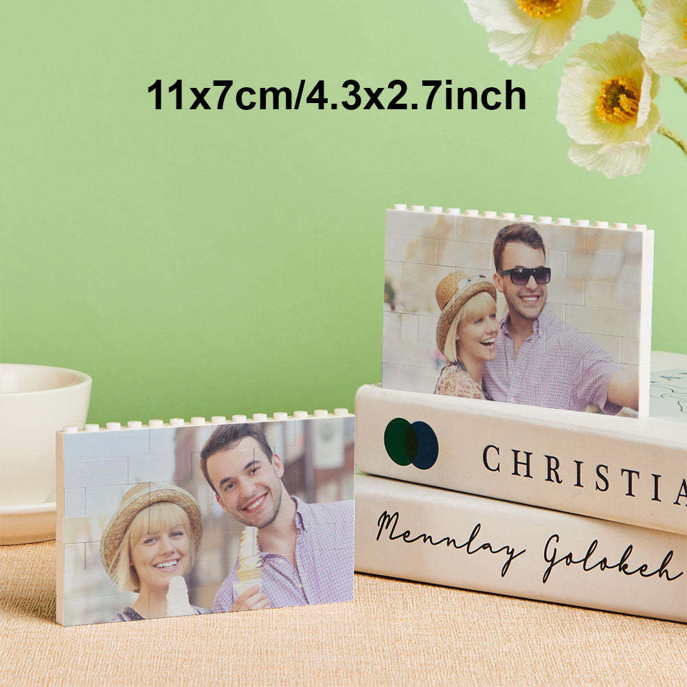 Custom Photo Building Brick Personalized Music Code Block Heart Shaped Photo Block Gifts for Her