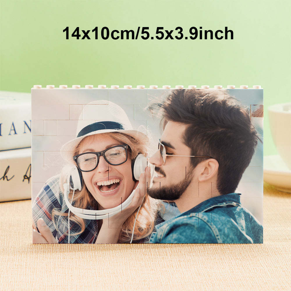 Custom Photo Building Brick Personalized Music Code Block Heart Shaped Photo Block Gifts for Her