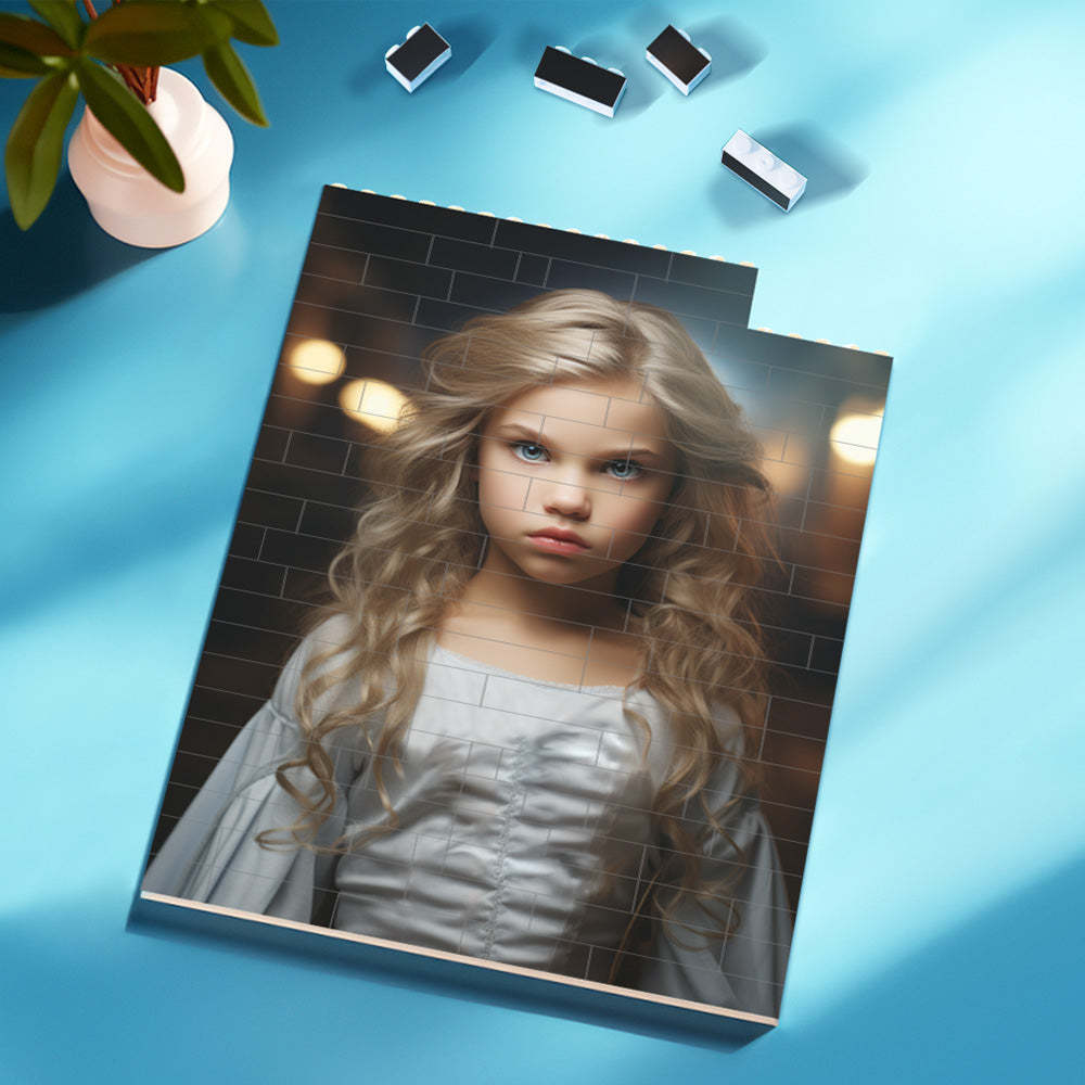 Personalized Brick Rectangle Building Photo Block Custom Face Superwoman Frame - myphotowallet