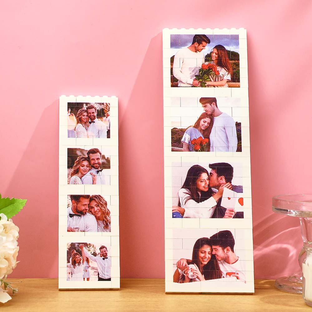 Custom Photo Building Block Puzzle Personalized Photo Square Brick Gift for couples - myphotowallet