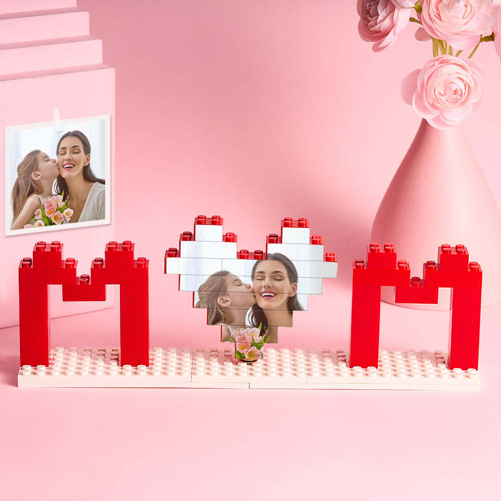 Custom Mom Photo Building Brick Puzzles Personalized Photo Block Mother's Day Gifts -  - myphotowallet