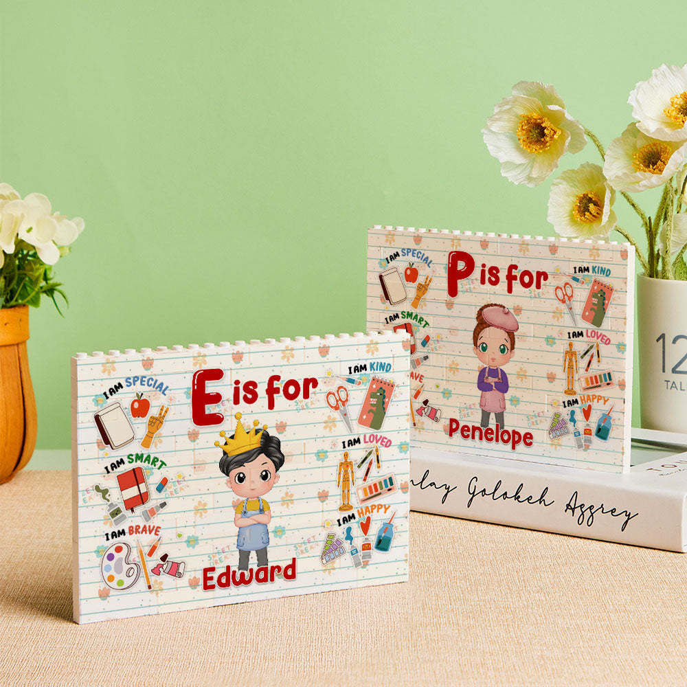 Personalized Horizontal Building Brick My Dream Job Block Birthday Gift For Kids - myphotowallet