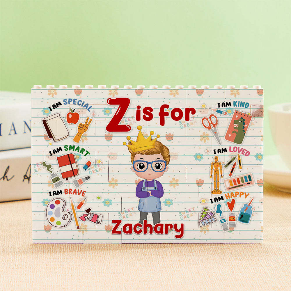 Personalized Horizontal Building Brick My Dream Job Block Birthday Gift For Kids - myphotowallet