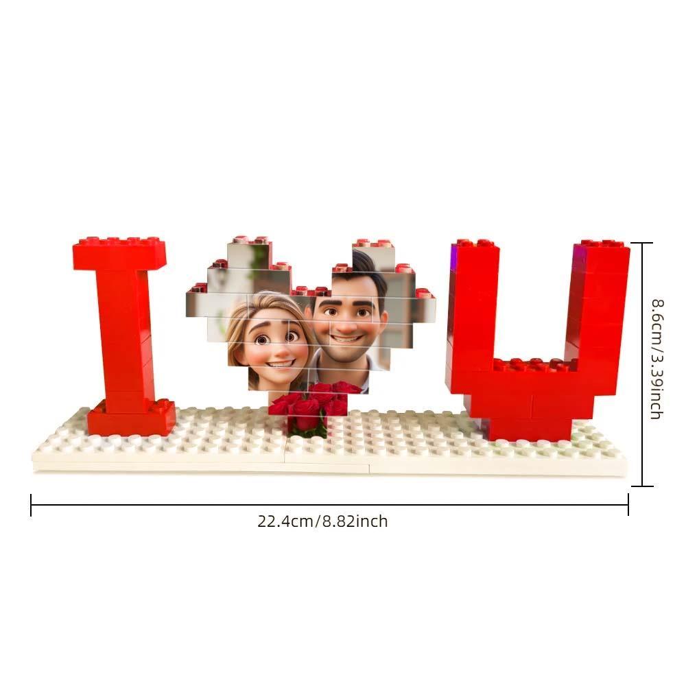 Custom building blocks cartoon couple photo blocks personalized building blocks puzzle gift for couples