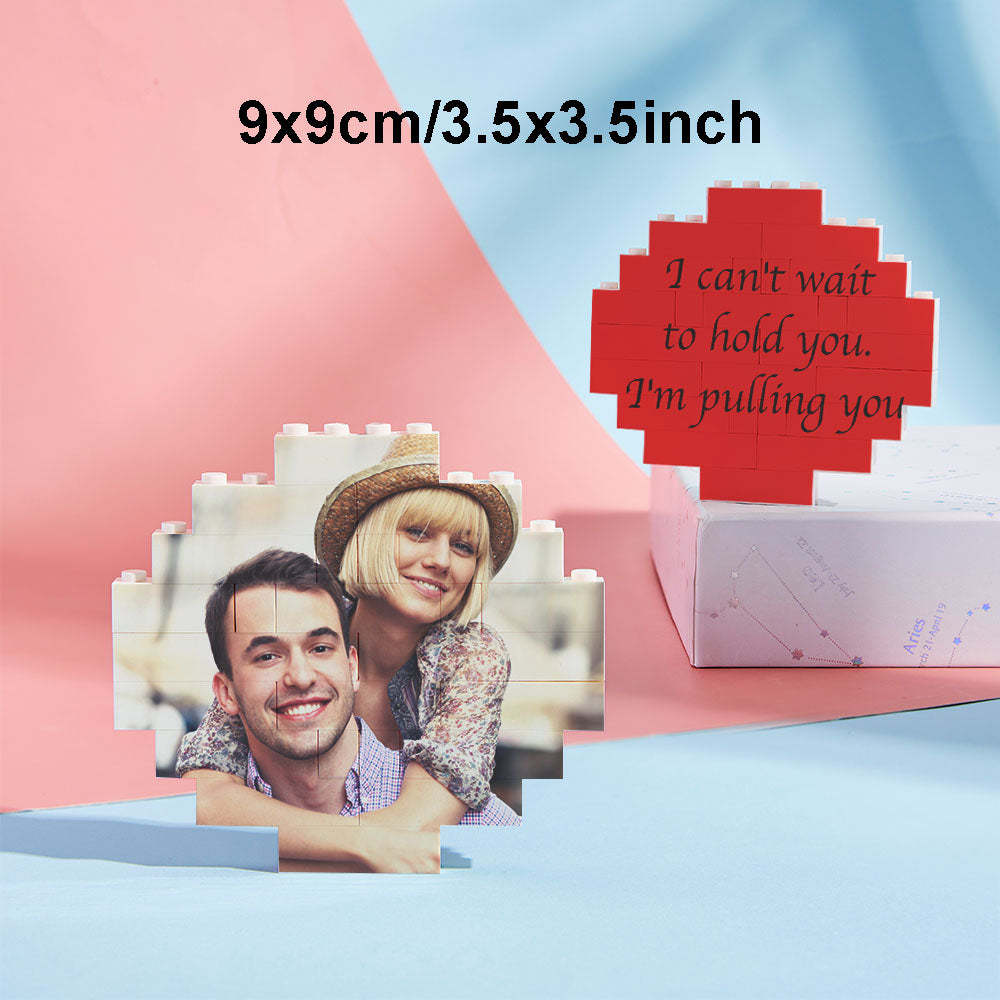 Custom Photo Building Brick Personalized Music Code Block Heart Shaped Photo Block Gifts for Her