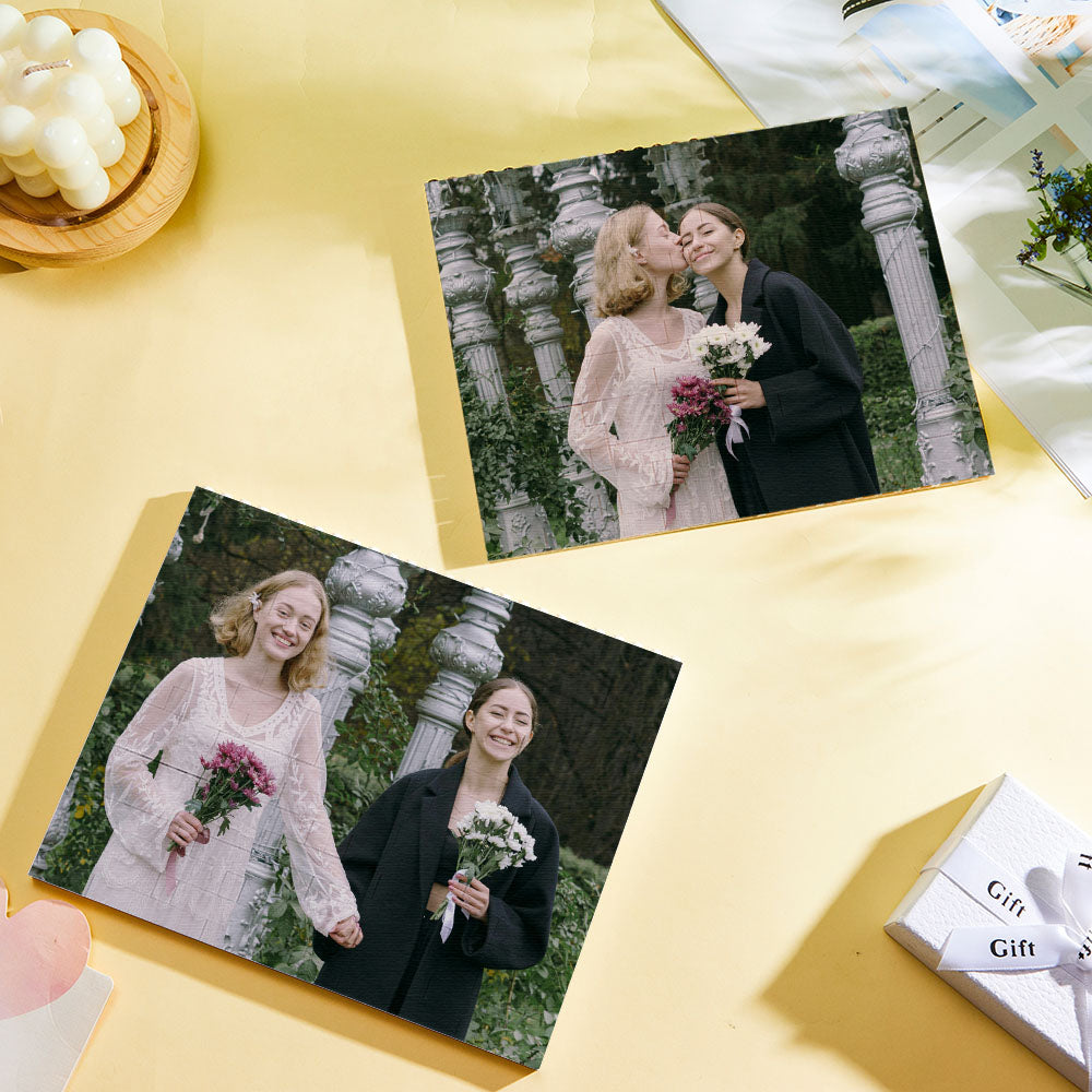 Personalized Building Brick Custom Photo Block Square Shape LGBTQ Love Gifts