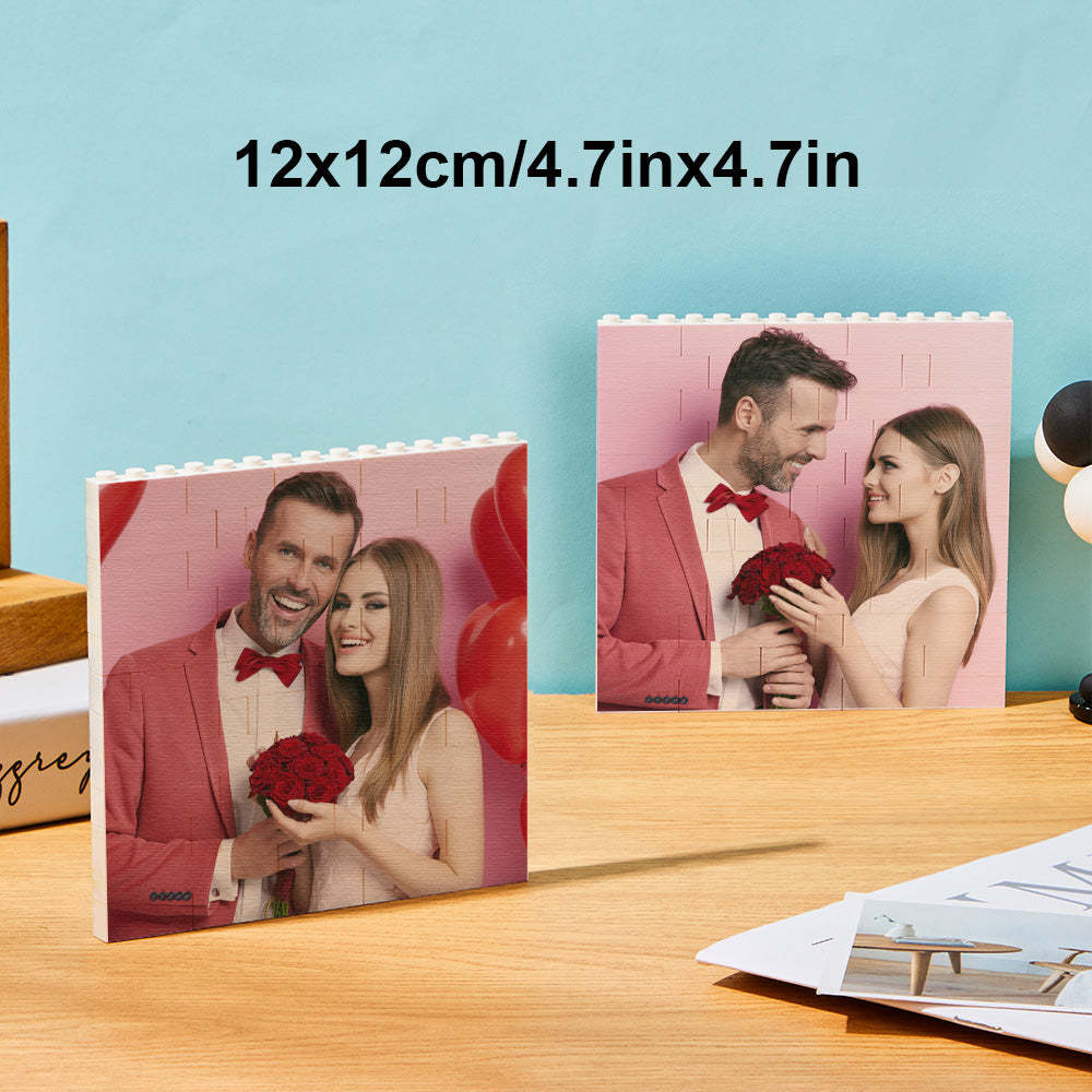 Custom Photo Building Brick Personalized Music Code Block Heart Shaped Photo Block Gifts for Her