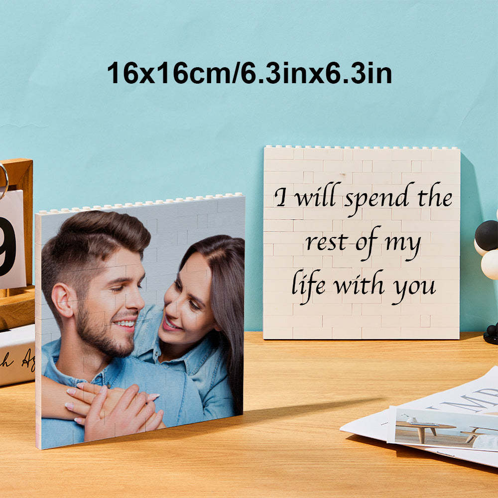 Custom Photo Building Brick Personalized Music Code Block Heart Shaped Photo Block Gifts for Her