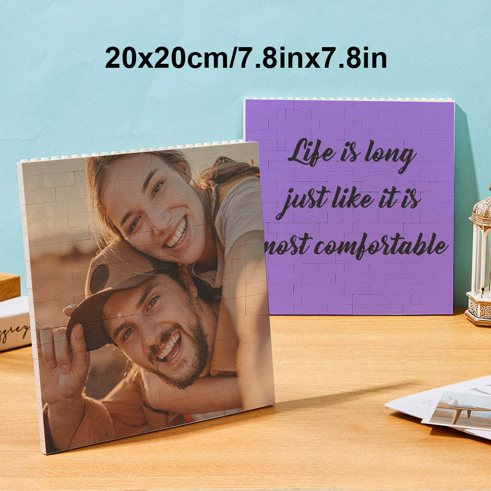 Custom Photo Building Brick Personalized Music Code Block Heart Shaped Photo Block Gifts for Her
