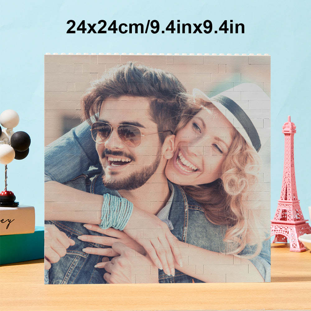 Custom Photo Building Brick Personalized Music Code Block Heart Shaped Photo Block Gifts for Her