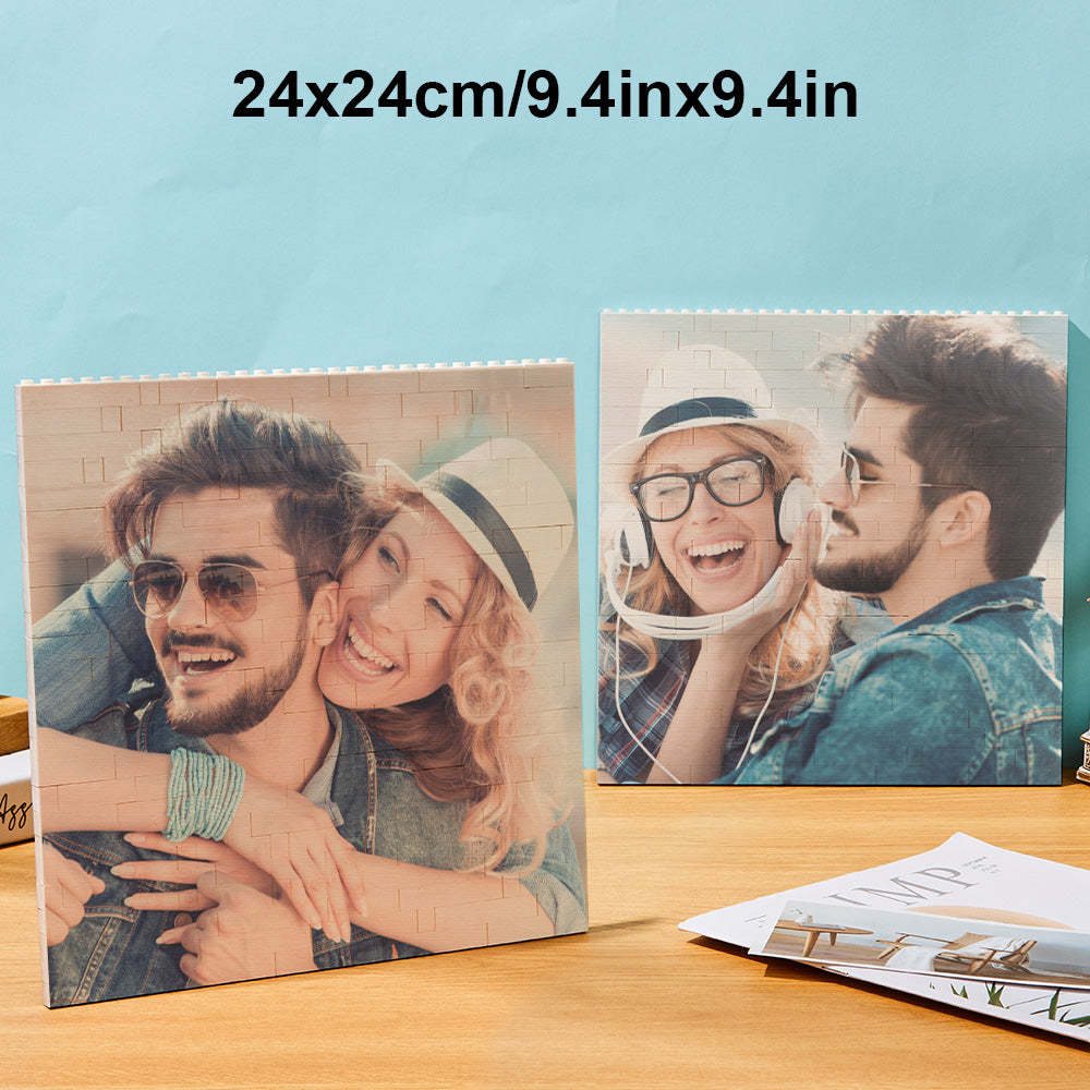 Custom Photo Building Brick Personalized Music Code Block Heart Shaped Photo Block Gifts for Her