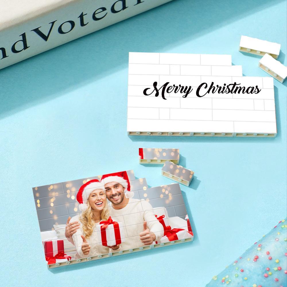 Personalized Building Brick Custom Photo & Text Block Gift for Christmas - myphotowallet